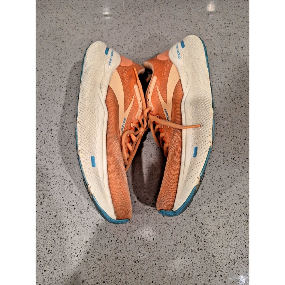 Brooks Ghost Max Womens Size 10 B Orange White Running Shoes Sneakers - Picture 8 of 10